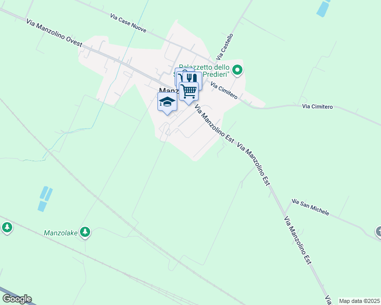 map of restaurants, bars, coffee shops, grocery stores, and more near 48 Via Madre Teresa di Calcutta in Provincia di Modena