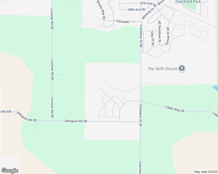 map of restaurants, bars, coffee shops, grocery stores, and more near 1538 Southeast Logan Parkway in Albany
