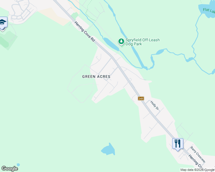 map of restaurants, bars, coffee shops, grocery stores, and more near 26 Woodcrest Avenue in Halifax