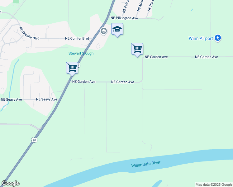 map of restaurants, bars, coffee shops, grocery stores, and more near 2740 Northeast Garden Avenue in Corvallis