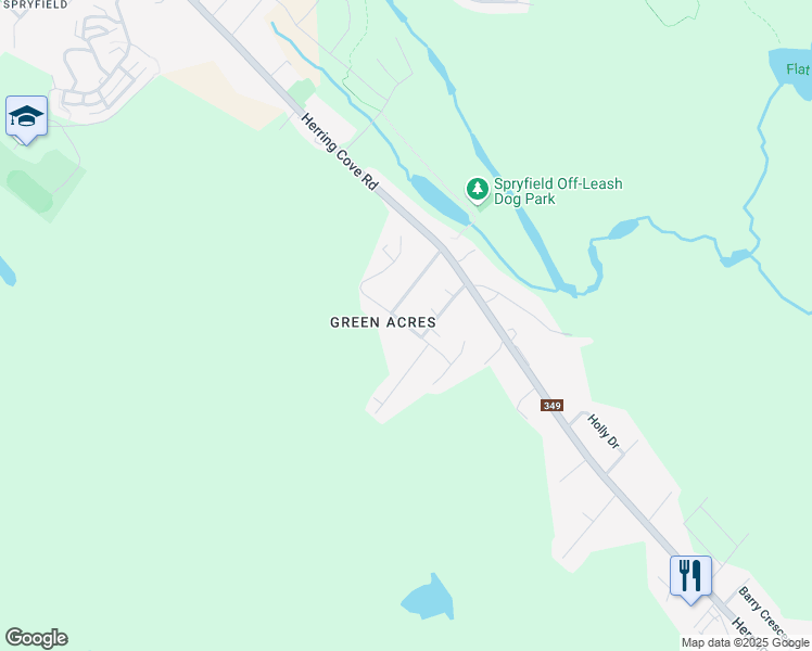 map of restaurants, bars, coffee shops, grocery stores, and more near Mansion Avenue in Halifax