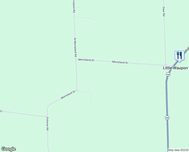 map of restaurants, bars, coffee shops, grocery stores, and more near 7591 Merryland Drive in Rosholt