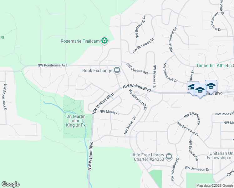 map of restaurants, bars, coffee shops, grocery stores, and more near 4778 Northwest Amanda Place in Corvallis