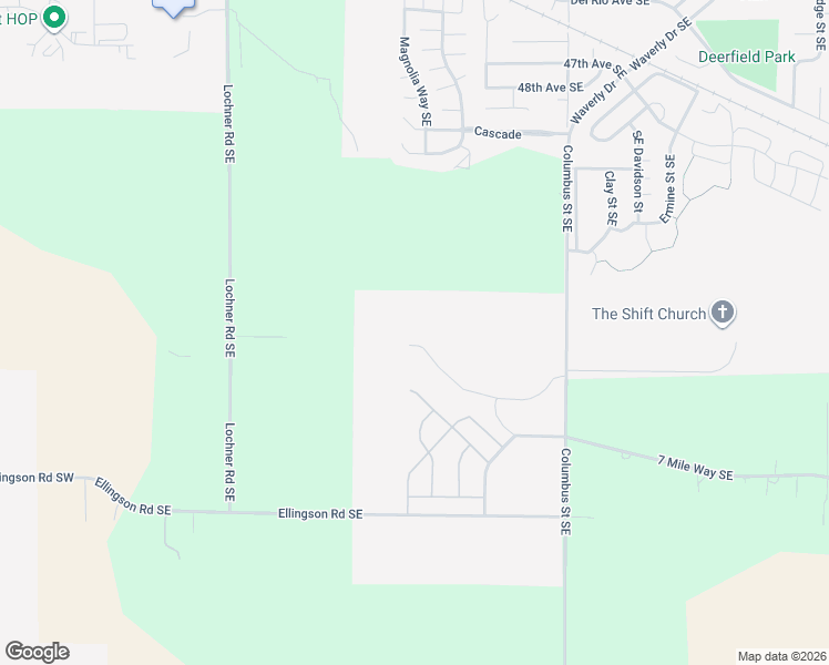 map of restaurants, bars, coffee shops, grocery stores, and more near 5772 Edward Court Southeast in Albany