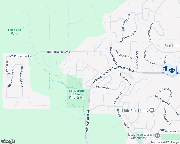 map of restaurants, bars, coffee shops, grocery stores, and more near 2868 Margarita Place in Corvallis