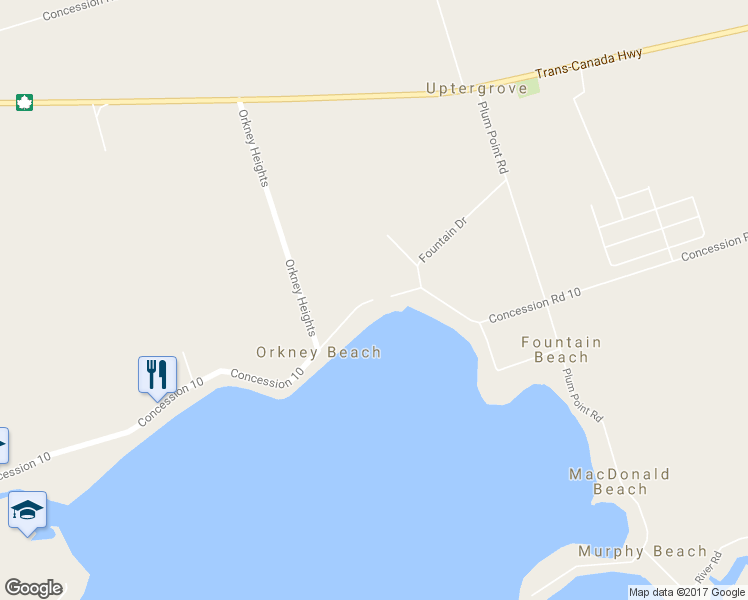 map of restaurants, bars, coffee shops, grocery stores, and more near 2214 Concession 10 in Orillia