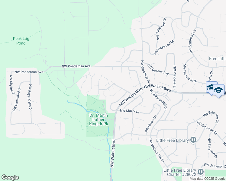 map of restaurants, bars, coffee shops, grocery stores, and more near 2868 Margarita Place in Corvallis