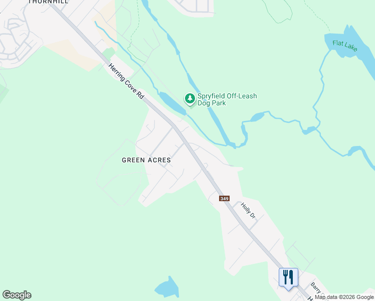 map of restaurants, bars, coffee shops, grocery stores, and more near 635 Herring Cove Road in Halifax