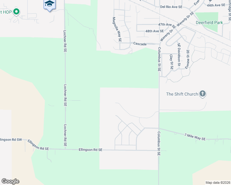 map of restaurants, bars, coffee shops, grocery stores, and more near 17933 Evergreen Northwest Parkway in Albany