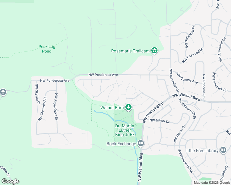 map of restaurants, bars, coffee shops, grocery stores, and more near 5009 Northwest Stag Run Place in Corvallis