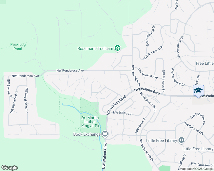 map of restaurants, bars, coffee shops, grocery stores, and more near 2991 Northwest Cassia Place in Corvallis