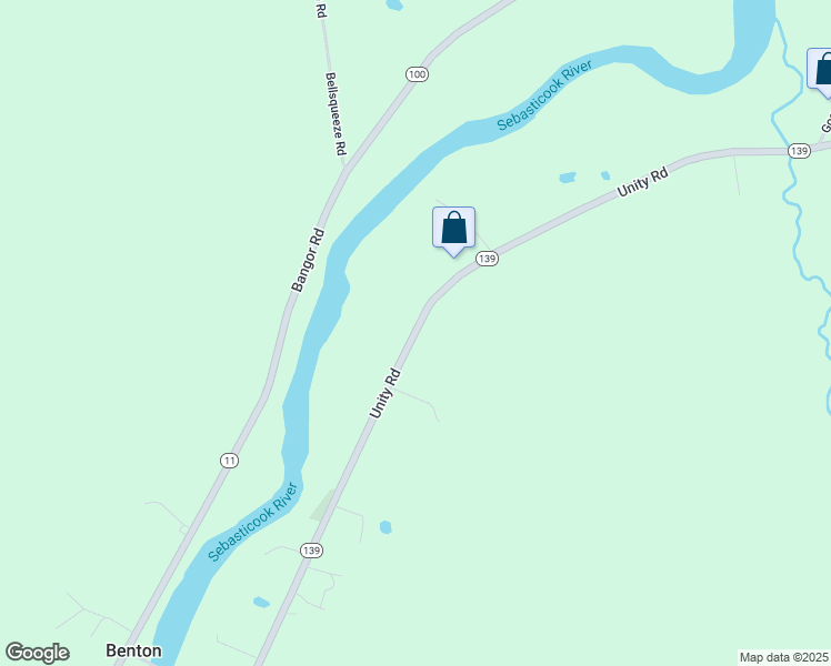 map of restaurants, bars, coffee shops, grocery stores, and more near 184 Unity Road in Benton