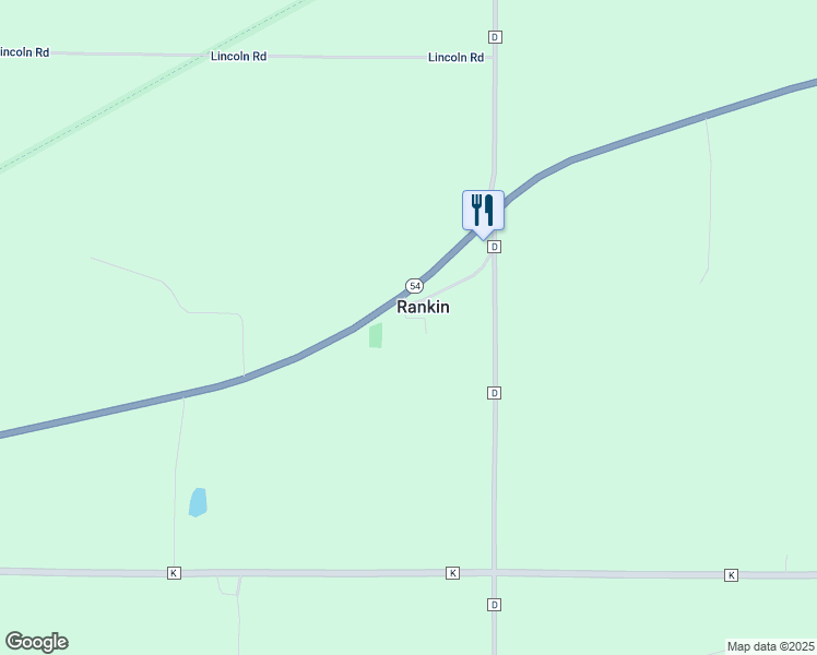 map of restaurants, bars, coffee shops, grocery stores, and more near E5217 Wisconsin 54 in Algoma