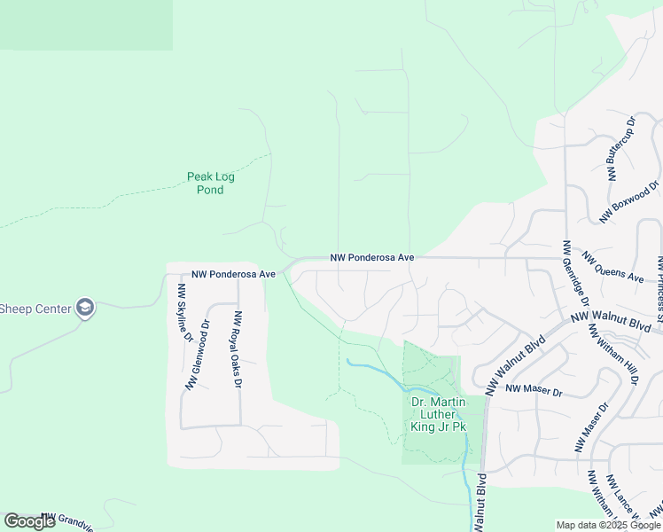 map of restaurants, bars, coffee shops, grocery stores, and more near 5298 Northwest Ponderosa Avenue in Corvallis