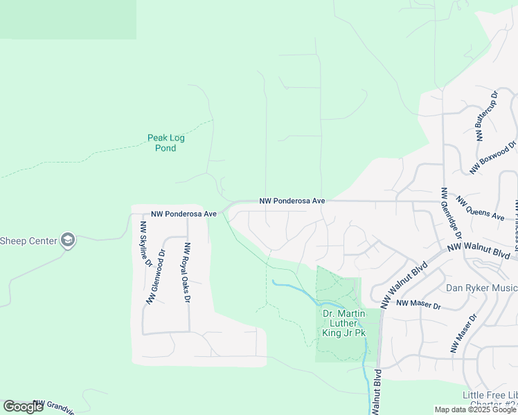 map of restaurants, bars, coffee shops, grocery stores, and more near 5298 Northwest Ponderosa Avenue in Corvallis