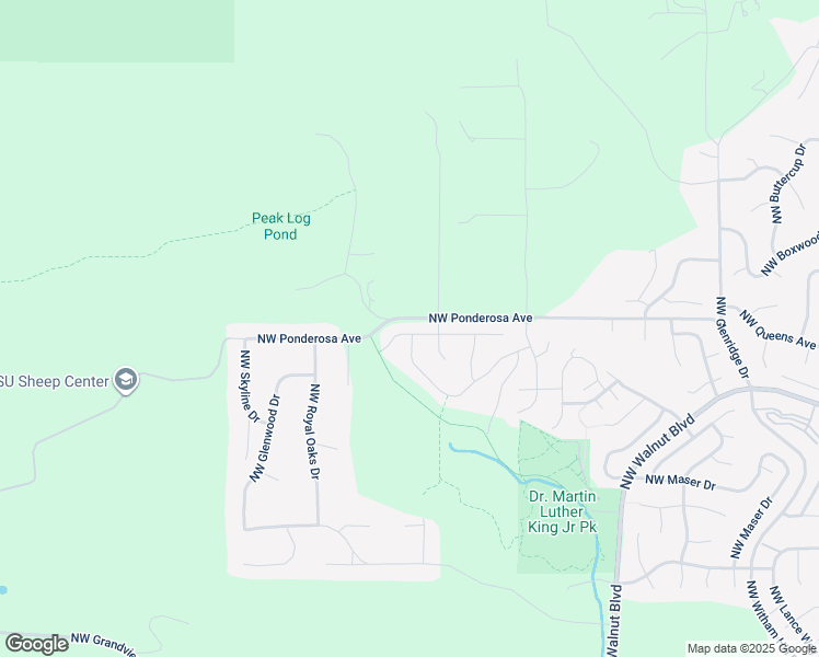 map of restaurants, bars, coffee shops, grocery stores, and more near 5298 Northwest Ponderosa Avenue in Corvallis