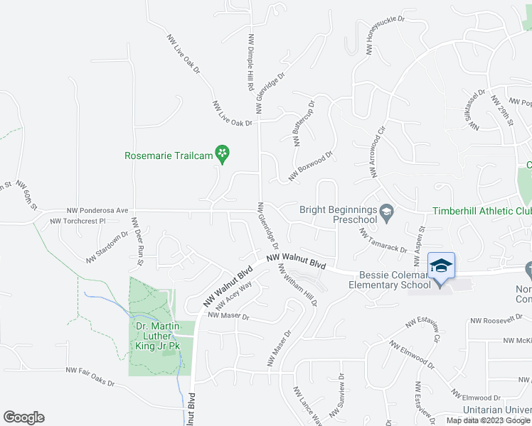 map of restaurants, bars, coffee shops, grocery stores, and more near 2955 Northwest Glenridge Drive in Corvallis