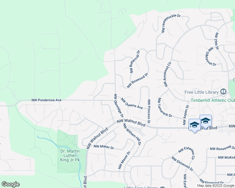 map of restaurants, bars, coffee shops, grocery stores, and more near 4695 Northwest Queens Avenue in Corvallis