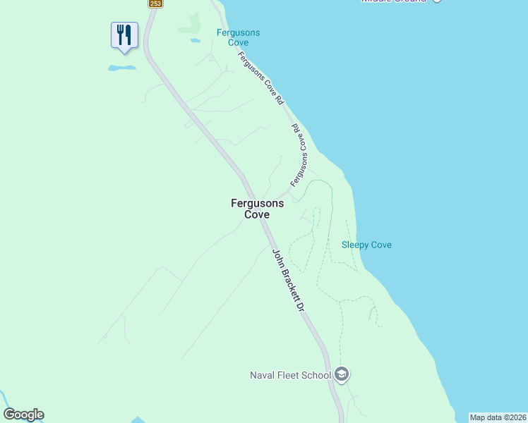 map of restaurants, bars, coffee shops, grocery stores, and more near in Fergusons Cove