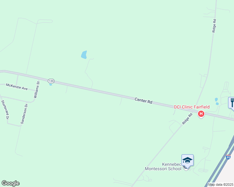 map of restaurants, bars, coffee shops, grocery stores, and more near 292 Center Road in Fairfield