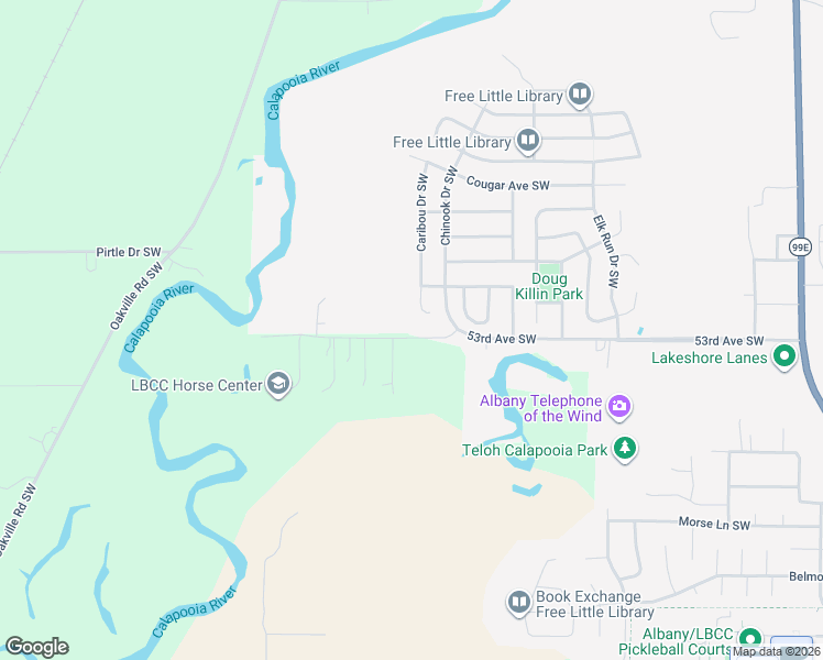map of restaurants, bars, coffee shops, grocery stores, and more near 2211 53rd Avenue Southwest in Albany
