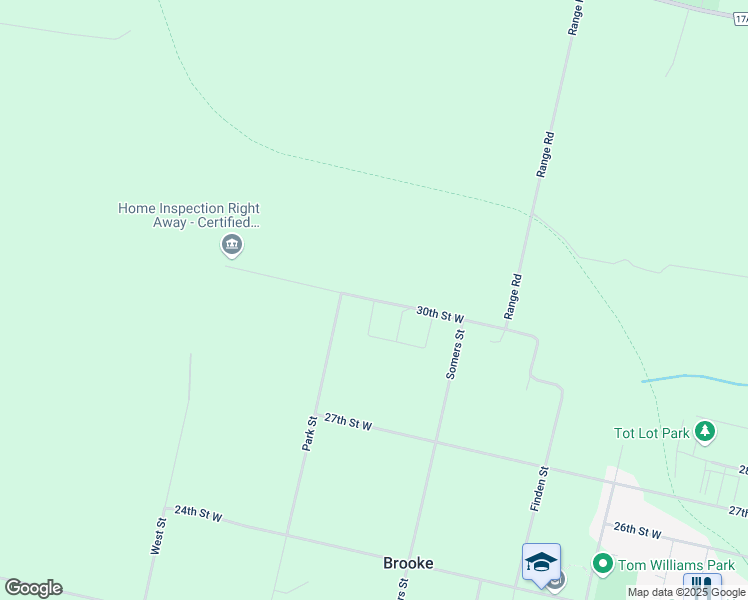 map of restaurants, bars, coffee shops, grocery stores, and more near 30th Street West in Owen Sound