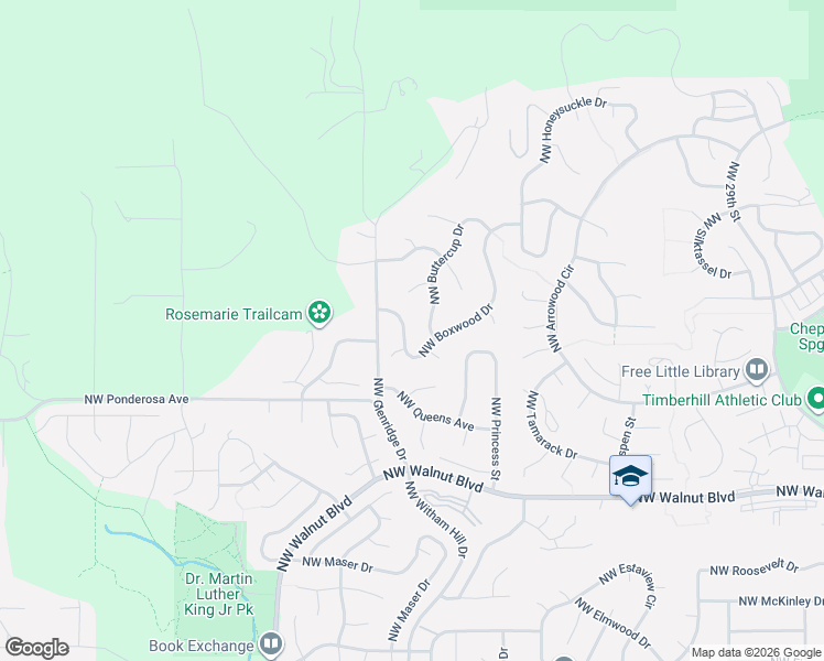 map of restaurants, bars, coffee shops, grocery stores, and more near 3120 NW Buttercup Dr in Corvallis