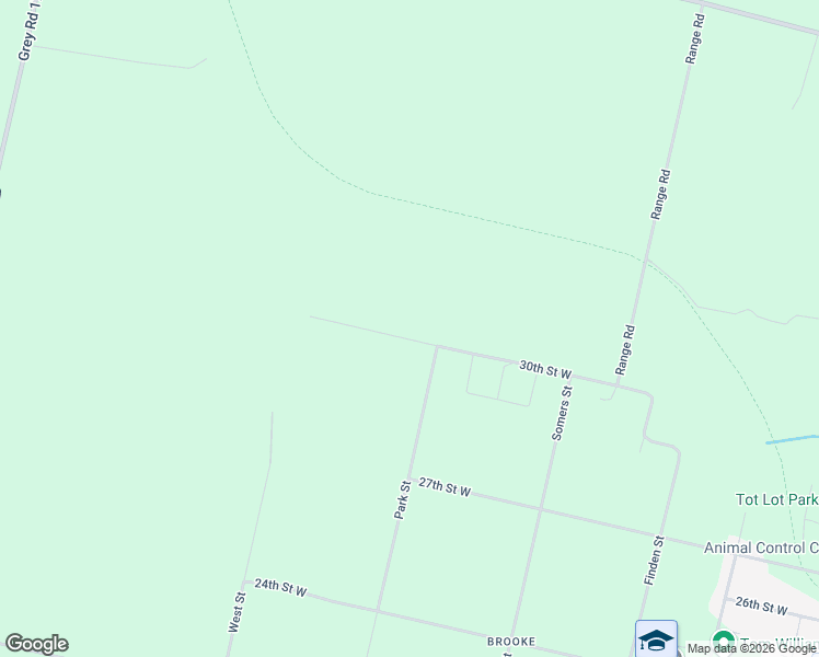 map of restaurants, bars, coffee shops, grocery stores, and more near 835 30th Street West in Owen Sound