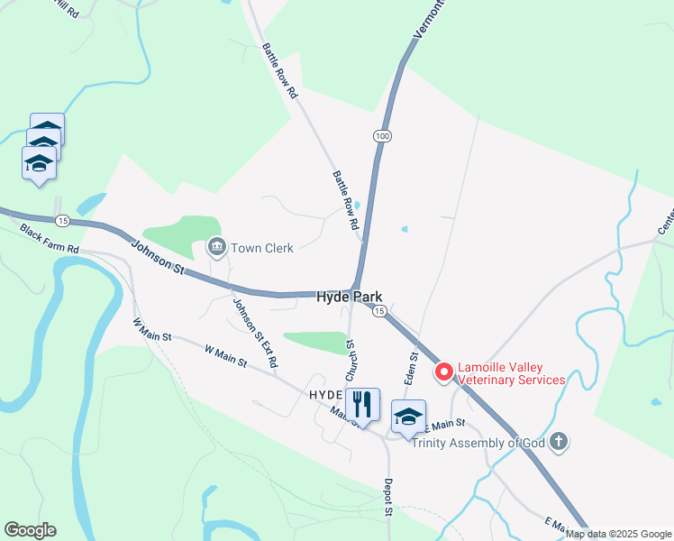 map of restaurants, bars, coffee shops, grocery stores, and more near in Hyde Park