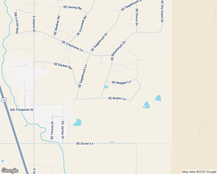 map of restaurants, bars, coffee shops, grocery stores, and more near 554 Southeast Rodeo Lane in Madras