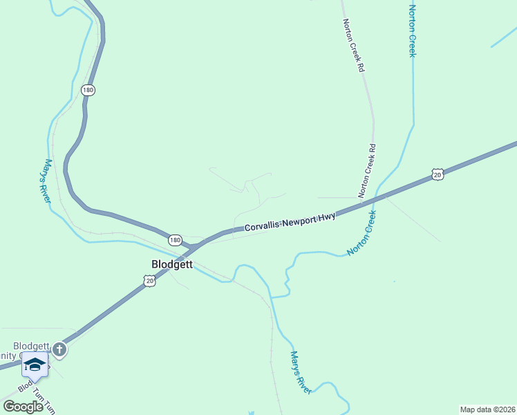 map of restaurants, bars, coffee shops, grocery stores, and more near 21463 Porter Road in Blodgett