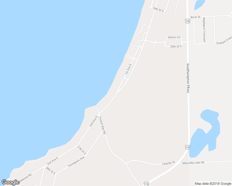 map of restaurants, bars, coffee shops, grocery stores, and more near 1212 2nd Avenue South in Sauble Beach