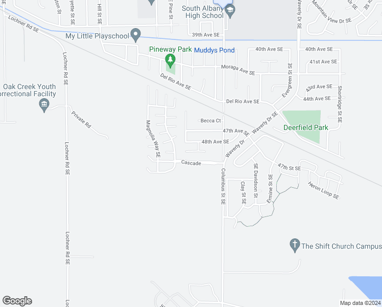 map of restaurants, bars, coffee shops, grocery stores, and more near 4918 Chi Court Southeast in Albany