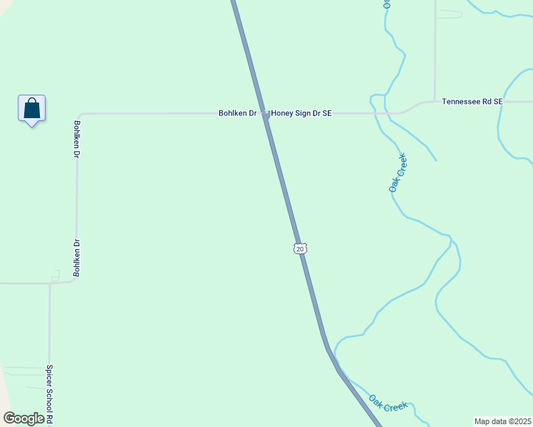 map of restaurants, bars, coffee shops, grocery stores, and more near 34980 Santiam Highway Southeast in Lebanon