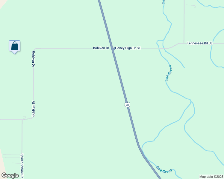 map of restaurants, bars, coffee shops, grocery stores, and more near 34980 Santiam Highway Southeast in Lebanon