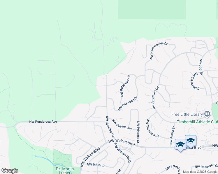 map of restaurants, bars, coffee shops, grocery stores, and more near 3335 Northwest Glenridge Drive in Corvallis