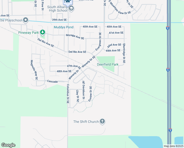 map of restaurants, bars, coffee shops, grocery stores, and more near 2524 Del Rio Court Southeast in Albany