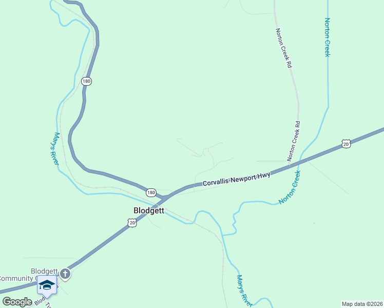 map of restaurants, bars, coffee shops, grocery stores, and more near 21463 Porter Road in Blodgett