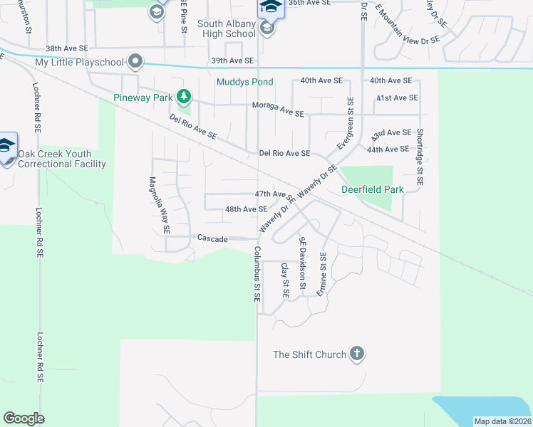 map of restaurants, bars, coffee shops, grocery stores, and more near 2008 48th Avenue Southeast in Albany
