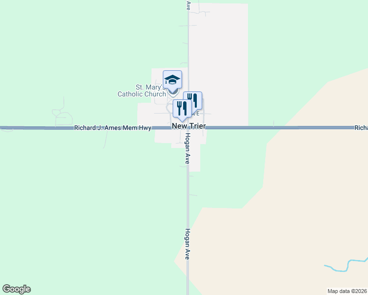 map of restaurants, bars, coffee shops, grocery stores, and more near 24179 Hogan Avenue in Hampton