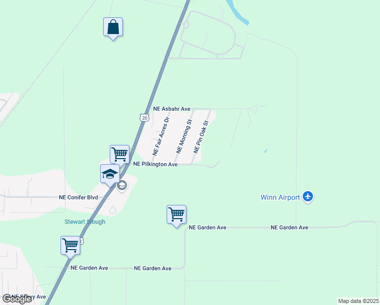 map of restaurants, bars, coffee shops, grocery stores, and more near 2875 Northeast Pilkington Avenue in Corvallis
