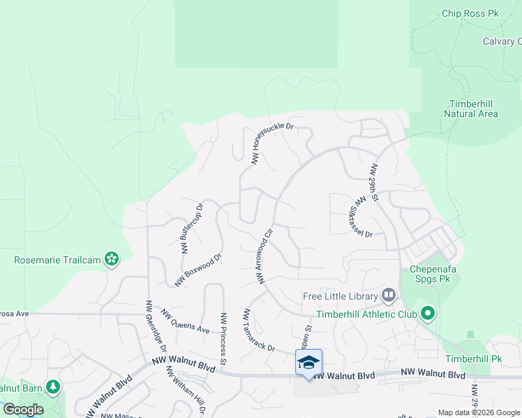 map of restaurants, bars, coffee shops, grocery stores, and more near 4361 Northwest Honeysuckle Drive in Corvallis