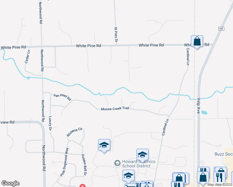 map of restaurants, bars, coffee shops, grocery stores, and more near 2153 Roberta Court in Green Bay