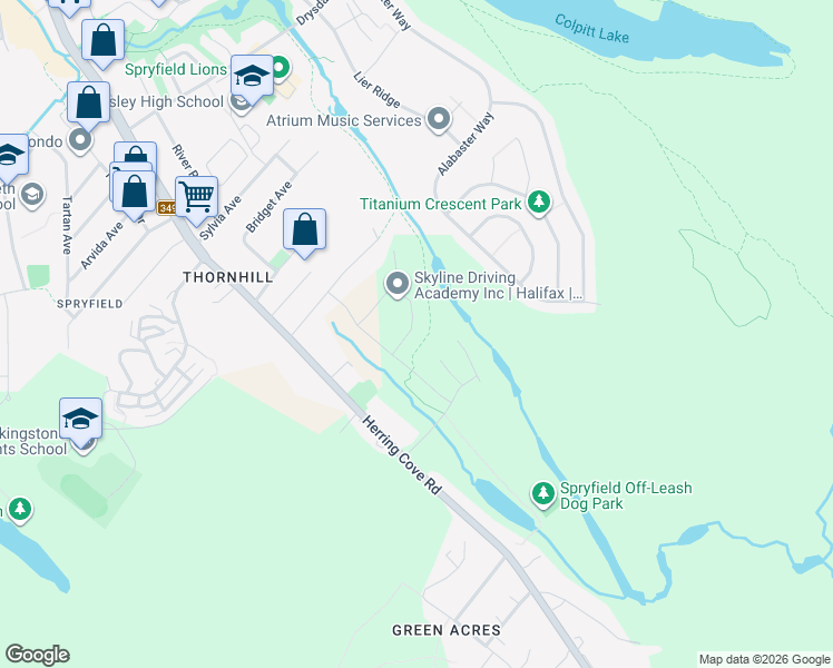 map of restaurants, bars, coffee shops, grocery stores, and more near 55 Keepsake Crescent in Halifax