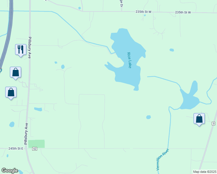 map of restaurants, bars, coffee shops, grocery stores, and more near 11790 241st Street East in Lakeville