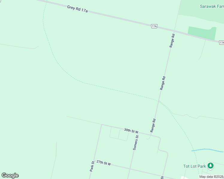 map of restaurants, bars, coffee shops, grocery stores, and more near Georgian Bluffs Trails in Owen Sound