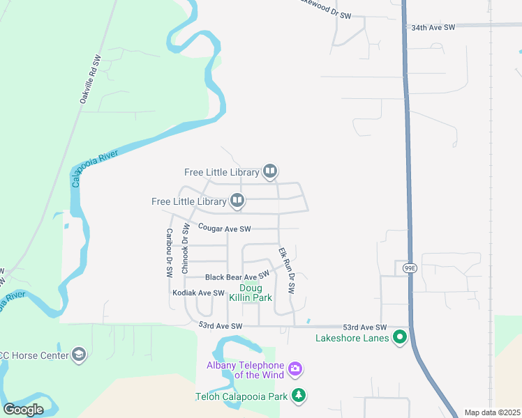 map of restaurants, bars, coffee shops, grocery stores, and more near 1673 Southwest Marten Avenue in Albany