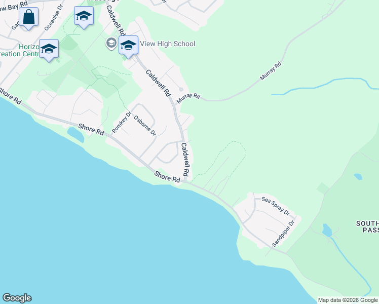 map of restaurants, bars, coffee shops, grocery stores, and more near 2048 Caldwell Road in Eastern Passage