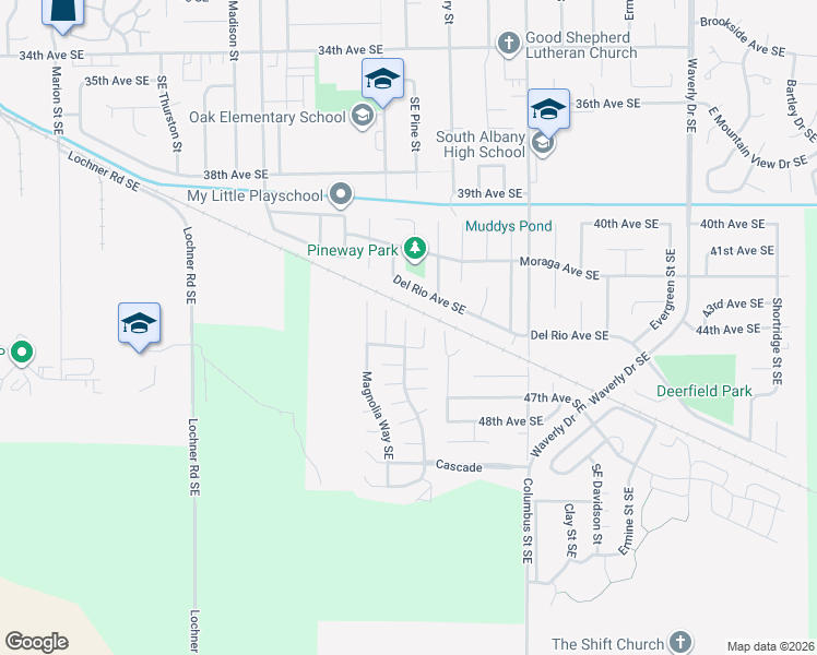 map of restaurants, bars, coffee shops, grocery stores, and more near 136 Columbus Place Southeast in Albany