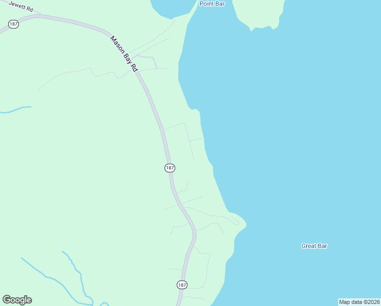 map of restaurants, bars, coffee shops, grocery stores, and more near 54 Englishman Bay Road in Jonesport